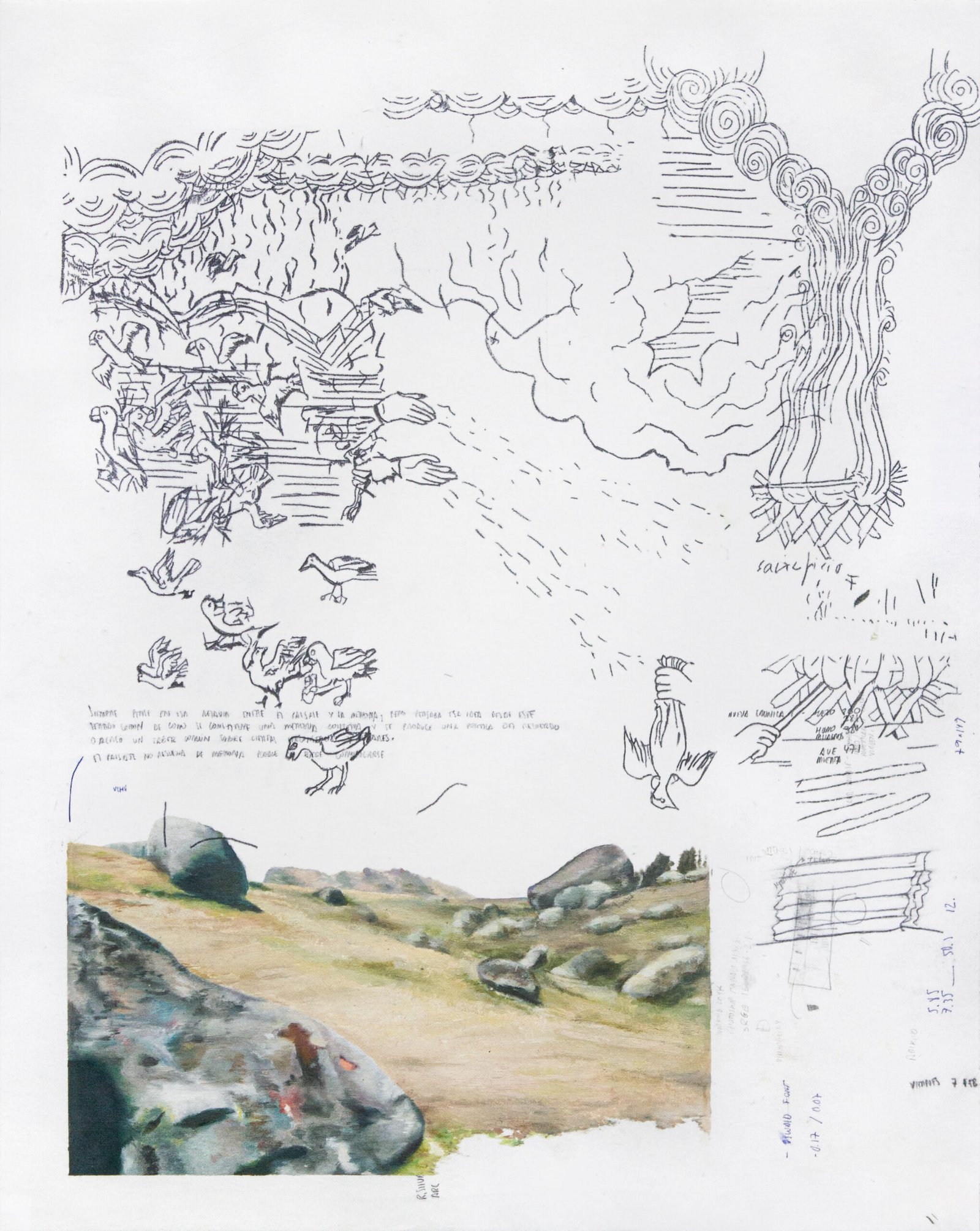 0120-R01. Dibujo y óleo sobre papel. 50 x 42 cm. 2020 copy